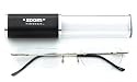 Zoom Light-weight and Contemporary Half-Eye Metal Hideaway Reader, Black, +1.25