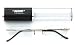 Zoom Light-weight and Contemporary Half-Eye Metal Hideaway Reader, Black, +1.25