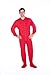 Big Feet PJs. Red Cotton Jersey Knit Adult Footed Onesie Pajamas