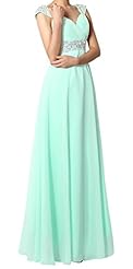 Chiffon  Backless Halter Evening Dress/Bridesmaid Dress/Prom Dress/Party Dress  With Rhinestones