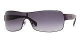 VERSACE EYEWEAR - VERSACE 2071 117/88G PLUM/GRAY GRADIENT SHIELD SUNGLASSES