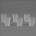 Set of 12 Frosted Votive Holders & 12 Votive Candles, White Unscented