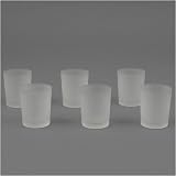 318tAfl8fbL. SL160  Set of 12 Frosted Votive Holders & 12 Votive Candles, White Unscented
