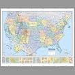 American Map 714883 Hammond Deluxe Laminated Rolled U.S. Political Map, 50w x38h