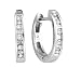 14K .25 CTW Round & Baguette Diamond Hinged Earrings