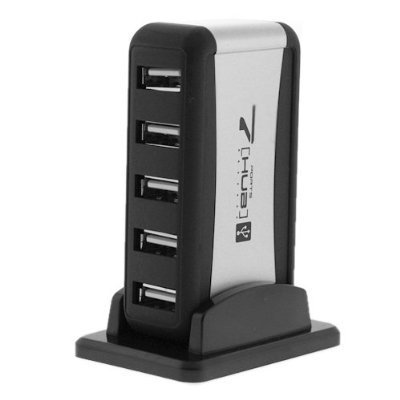 USB Highspeed 7 Port Hub w/ AC Adapter (Silver)