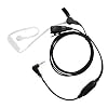 Binatone Radio Earpiece (Single 2.5mm Jack, Bodyguard Style 2 Wire Covert Acoustic Tube Headset with Microphone)