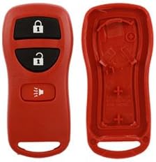 2002-2004 Nissan Frontier Red Replacement Keyless Remote Case and Pad (no electronics included)