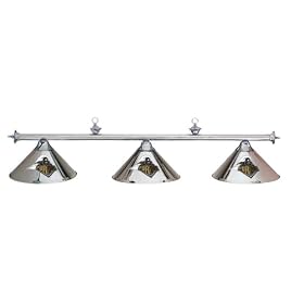 Purdue Boilermakers 3pc CHROME POOL TABLE LIGHT LAMP W  SHADES
