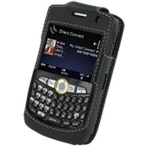 Leather Sleeve Case for BlackBerry Curve 8350i (Black)