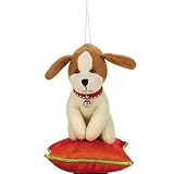 Doggy on a Pillow Plush Christmas Ornament