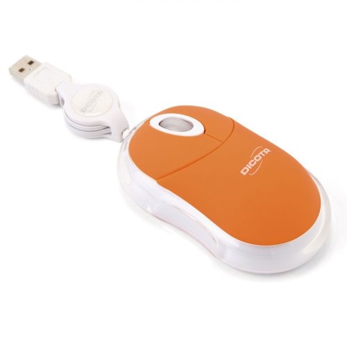 Dicota Spirit Optische USB Notebook Maus, 3 Taste(n), verkabelt, USB, orange Preisvergleich