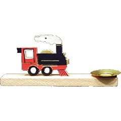 Holz Bastelset 3-D - Kerzenhalter Eisenbahn - natur Zug Lok Lokomotive Jungen