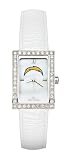 San Diego Chargers Ladies Allure Watch White Leather Strap