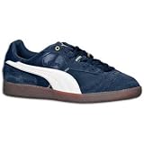 PUMA Unisex Liga Finale Sala Sneaker,Newnavy-White-Team Gold,7 D US Men's / 8.5 B US Women's