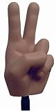 Peace Hand Skin Color Traffic Stopper Antenna Topper Accessory