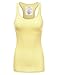 JJ Perfection Women's Solid Ribbed Knit Stretch Racerback Tank Top