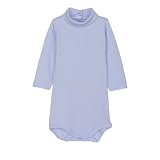 Petit Bateau - 68033 - body ML col roul&eacute; - mixte - bleu ciel - 6 mois -
