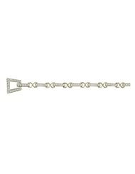 14K Yellow Gold 0.43ct "X" Connection Invisible Set Round Diamond Link Bracelet