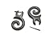 Tribal Wooden Spiral Earrings with Stick Closure