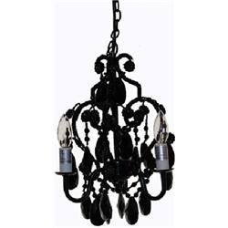 Tadpoles Three Bulb Chandelier in Black Onyx by Tadpoles