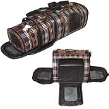 18X11X11 DOG BAG LaRGE BLACK WHITE PLAID