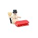 Retro Snowman and Sled Salt and Pepper Shakers By Seasons of Cannon Falls