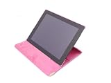 高級クロコダイル 新商品 IPAD2 新型IPAD,IPAD3にも 360度回転 スタンド ケース 縦にも横にも置ける【ブラック、ピンク】【両手いらず】 新型
