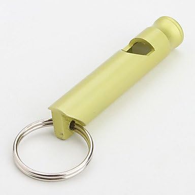 Odoor Aluminum Whistle with Keychain , Beige