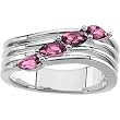 14K White Gold Pink Tourmaline Ring