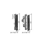 YKKAP メンテナンス部品 戸先 召合せ 内外締り錠セット (HH-J-0498) Q1：AYAグレイ