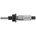 Starrett 261L Micrometer Head, Non-Rotating Spindle, 0-0.5" Range, 0.001" Graduation, +/-0.0001" Accuracy, Plain Thimble, Lock Nut