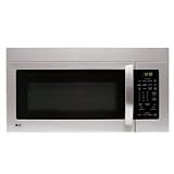 LG LMV1680ST 1.6 cu. ft. Over-the-Range Microwave Oven with 300 CFM Ventilation System, 1000 Cooking Watts, 10 Power Levels, Auto/Rapid Defrost and Auto Reheat: Stainless Steel