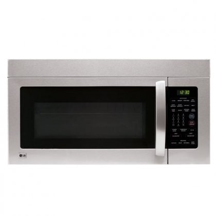 318u9zwenfL LG LMV1680ST 1.6 cu. ft. Over the Range Microwave Oven with 300 CFM Ventilation System, 1000 Cooking Watts, 10 Power Levels, Auto/Rapid Defrost and Auto Reheat: Stainless Steel