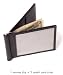 Stewart Stand Stainless Steel w/ Black Leather Trim RFID Bi-Fold Money Clip Wallet