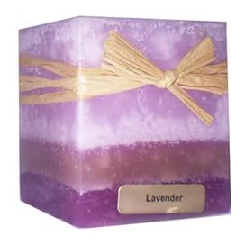 3x3 Square Lavender Candles By Stone