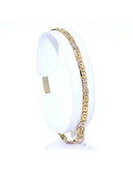 14K Two Tone Gold Fancy Link Bracelet