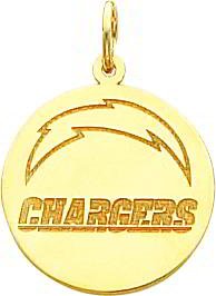 14K Gold NFL San Diego Chargers Logo Charm
