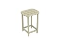 26" Recycled Earth-Friendly Venice Beach Outdoor Patio Side Table - Khaki