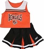 Reebok Two Piece Cincinnati Bengals NFL Cheerleader Uniform Set (Size 4 to 6X)