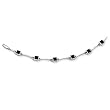 Diamond & Onyx Sterling Silver 7.5" Bracelet