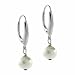 Sterling Silver Genuine Freshwater Cultured White Pearl LeverBack Lever Back Earrings