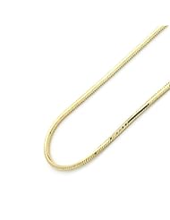 14K Yellow Gold 1.2mm Snake Chain Necklace 22"
