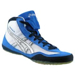 ASICS Matflex™ Wrestling Shoes - SIZE: 10, COLOR: White/Silver/Royal