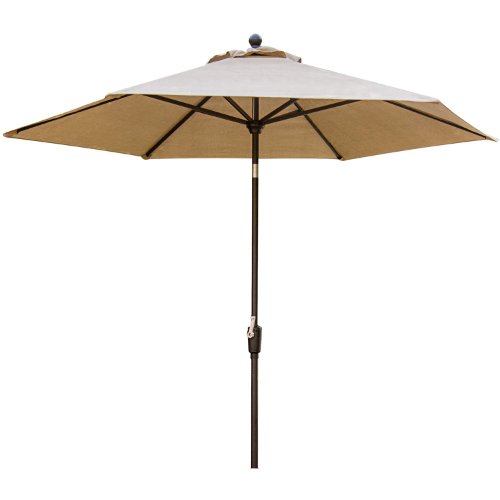 Hanover TRADITIONSUMB Tiltable Umbrella for The Traditions Outdoor Furniture Collection, 9-Feet