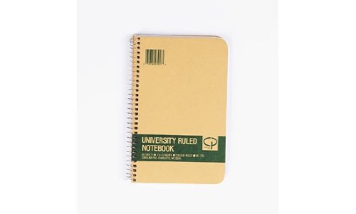 Carolina Pad Wirebound Notebook with Kraft Cover, College Ruled, 7.75 x 5 Inches, 80 Sheets (775)
