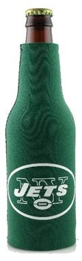 New York Jets Neoprene Bottle Koozie | NFL Bottle Suit with Zipper