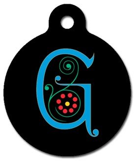 Monogram Letter G Pet ID Tag for Dogs and Cats