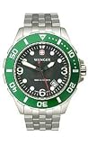 Wenger AquaGraph 1000m Green Bezel Black Dial Men's Watch #72227