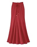 Spiegel Spiegel Signature Sportive Cotton Knit Collection:Long Flared Drawstring Skirt